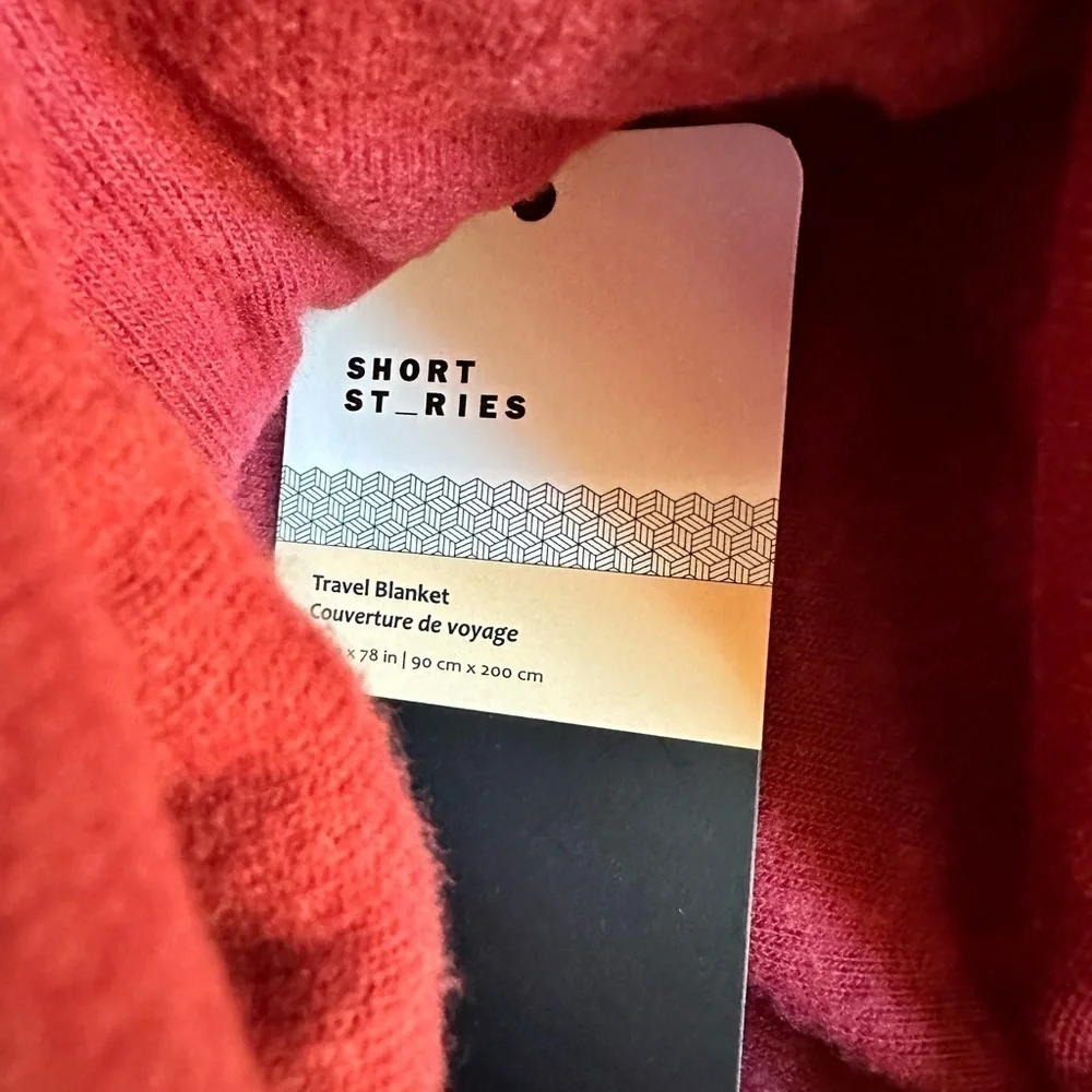 NEW Short Stories Soft Travel Blanket in Ruby Wine